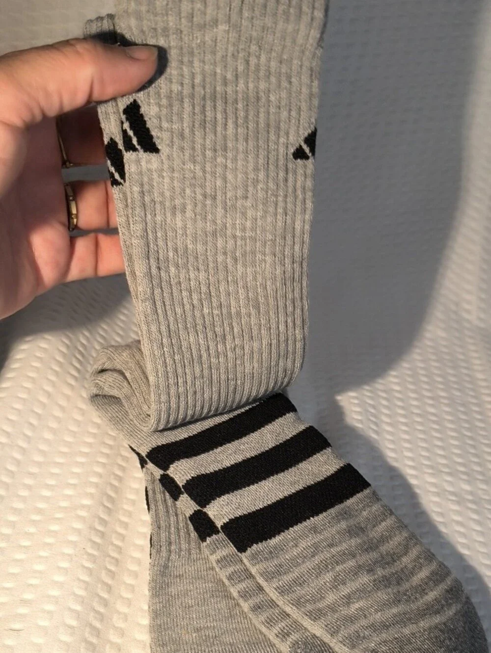Gray Men’s Adidas Performance Crew Socks - 2 Pairs